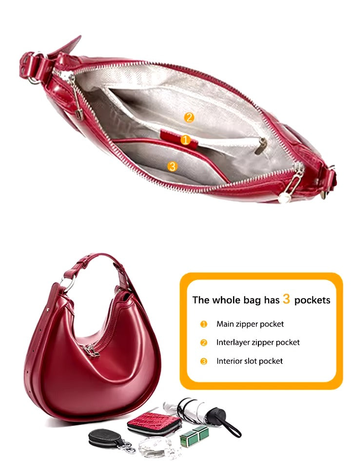 Genuine Leather Crossbody Bag – Elegant & Functional