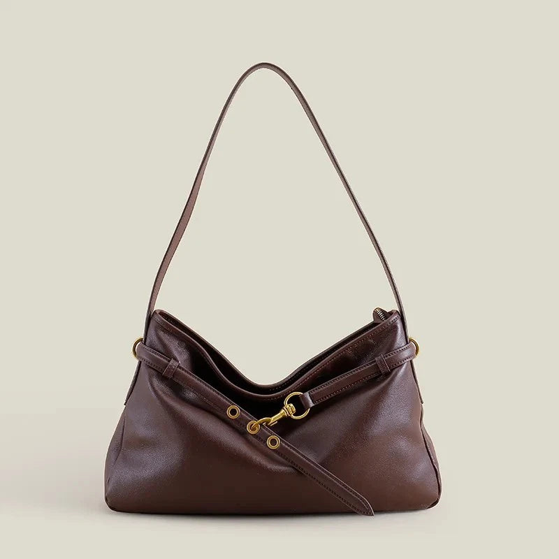 Genuine Cow Leather Tote Bag – Winter Suede Shoulder Bag Large Capacity Handbag
