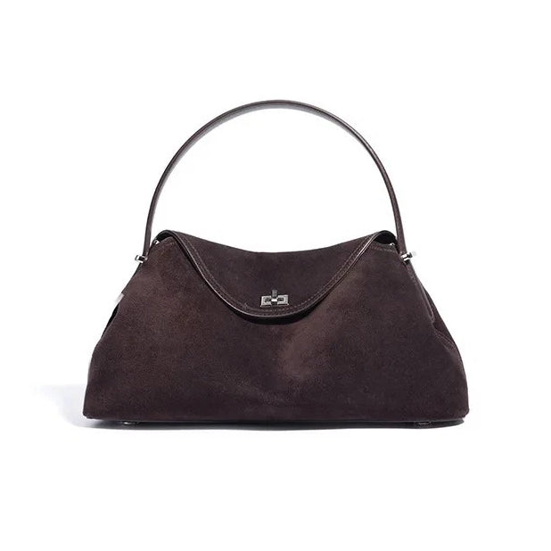 Luxury Suede Cowhide Leather Shoulder Bag