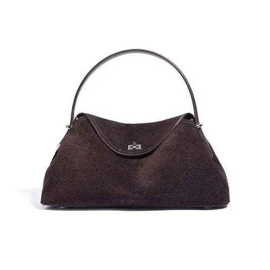 Luxury Suede Cowhide Leather Shoulder Bag