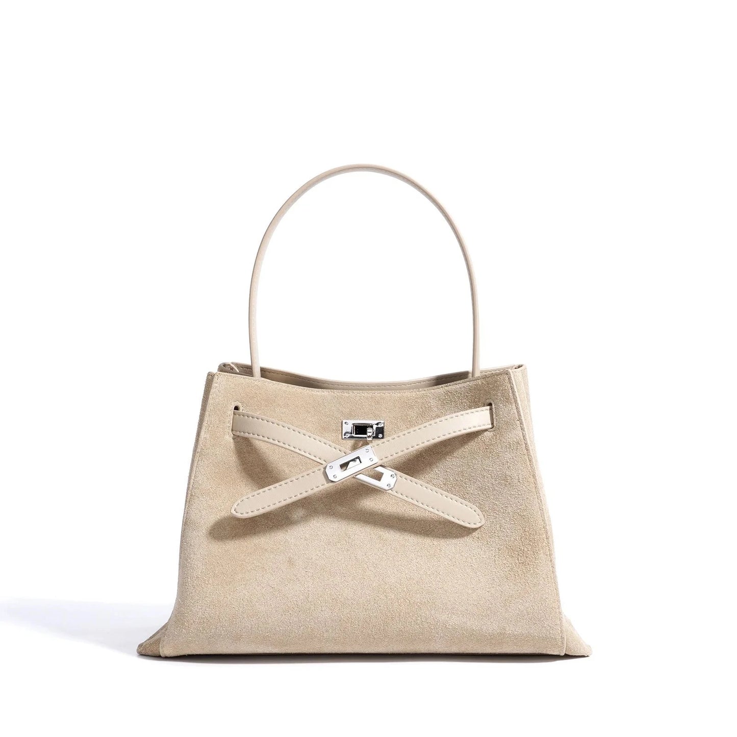 Genuine Suede Leather Elegant Tote Bag