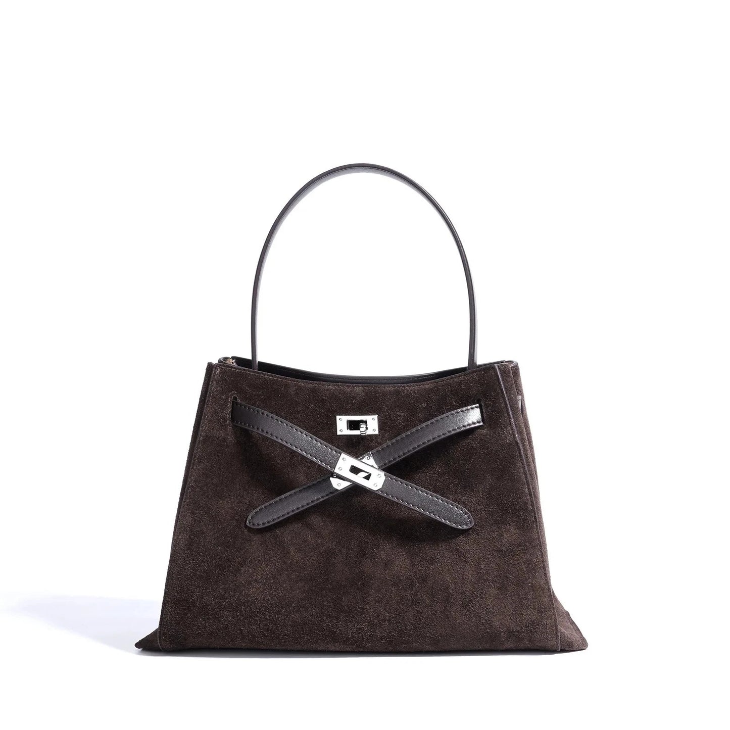 Genuine Suede Leather Elegant Tote Bag