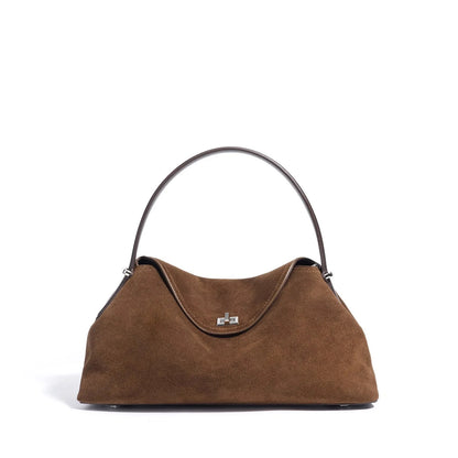 Luxury Suede Cowhide Leather Shoulder Bag