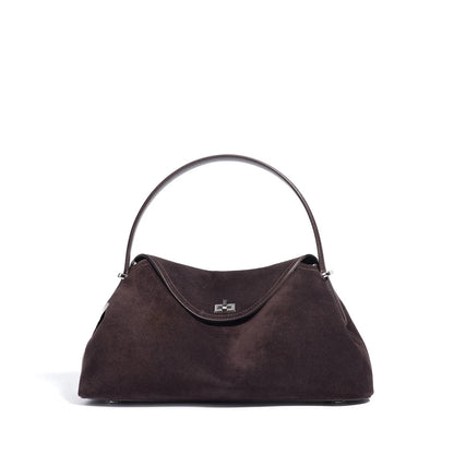 Luxury Suede Cowhide Leather Shoulder Bag