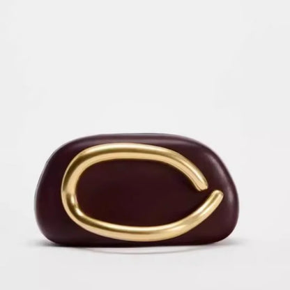 Gold Closure Box Clutch | Elegant Evening & Wedding Purse