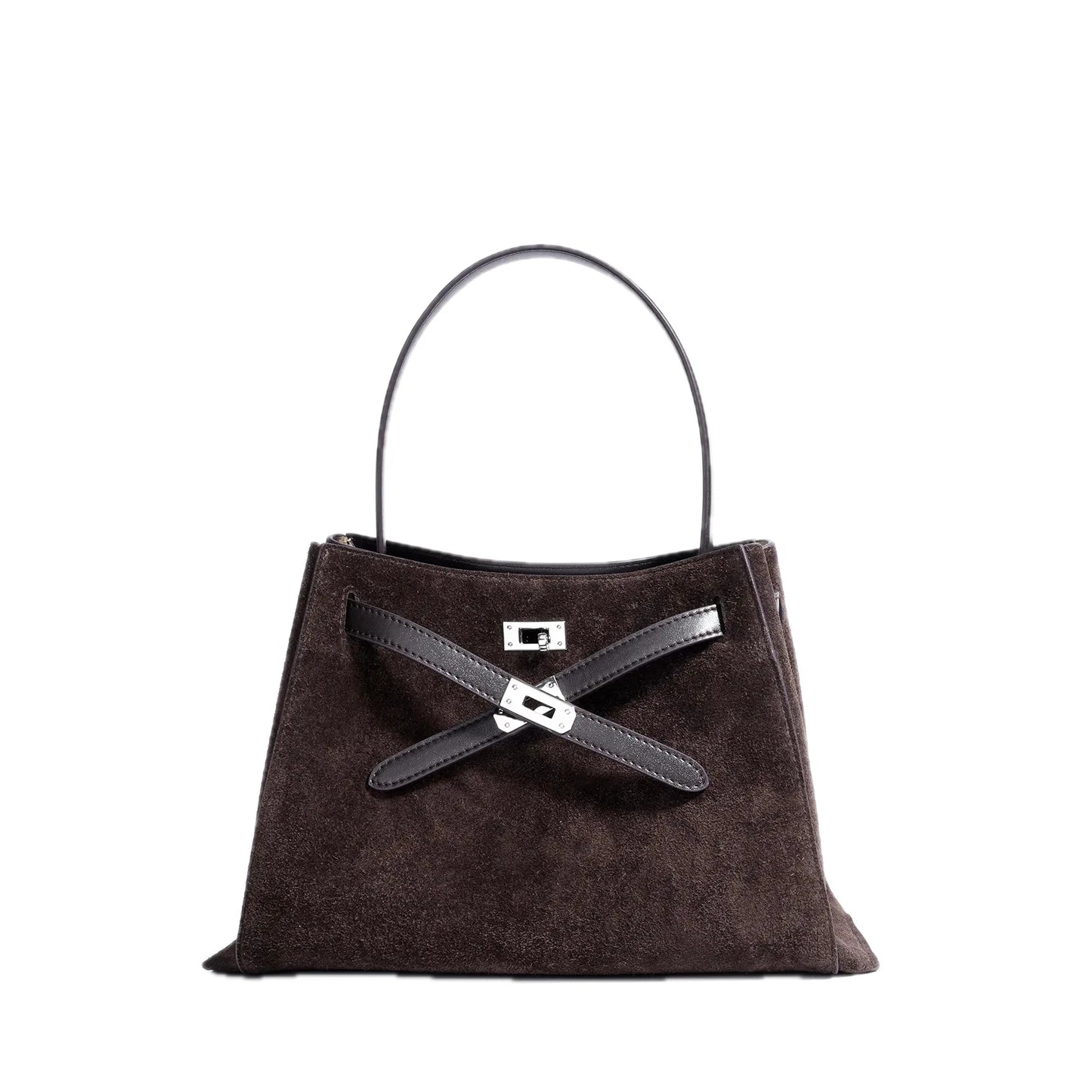 Genuine Suede Leather Elegant Tote Bag