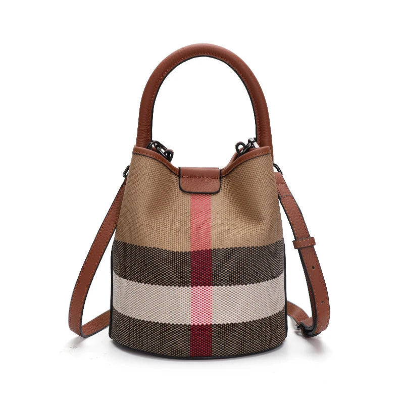 Essence NY Checkered Bucket Handbag