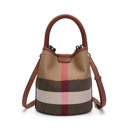 Essence NY Checkered Bucket Handbag