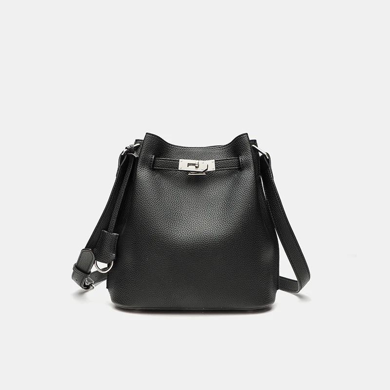 Vegan Leather Bucket Bag – 2025 Casual Crossbody & Shoulder Purse for Women