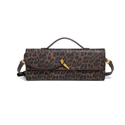 Women's Fashion Leopard Pattern Handheld Banquet Bag – Elegant Square Crossbody Bag