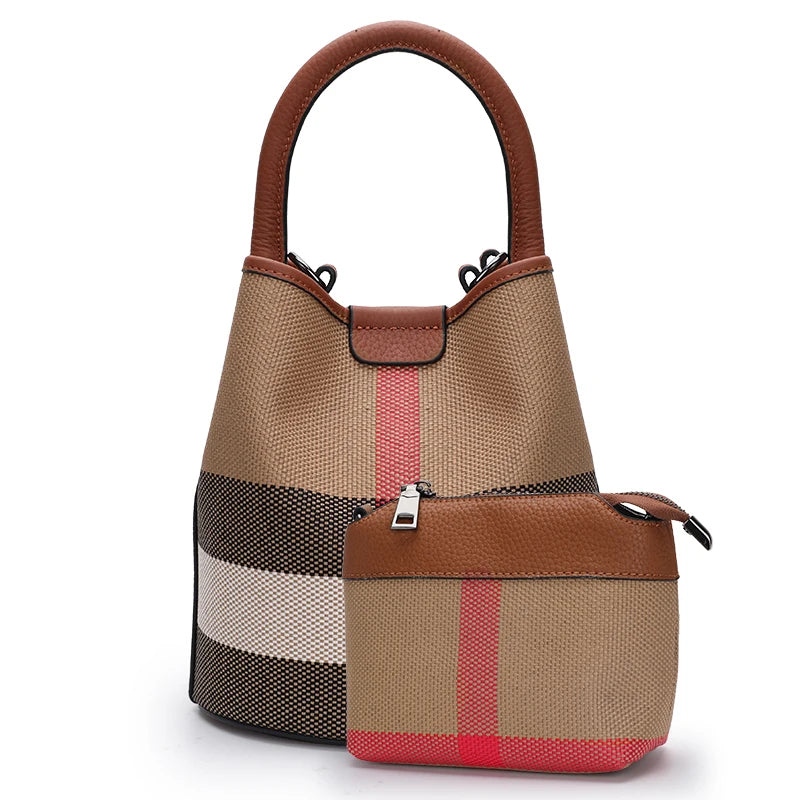 Essence NY Checkered Bucket Handbag