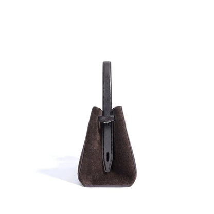Genuine Suede Leather Elegant Tote Bag