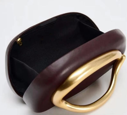 Gold Closure Box Clutch | Elegant Evening & Wedding Purse