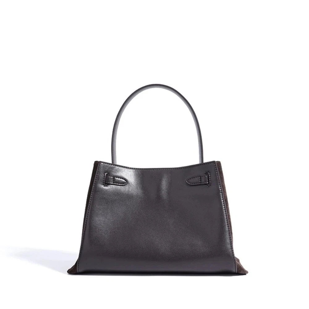 Genuine Suede Leather Elegant Tote Bag