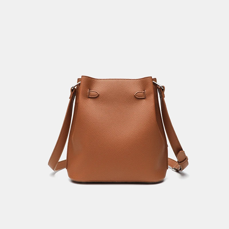 Vegan Leather Bucket Bag – 2025 Casual Crossbody & Shoulder Purse for Women