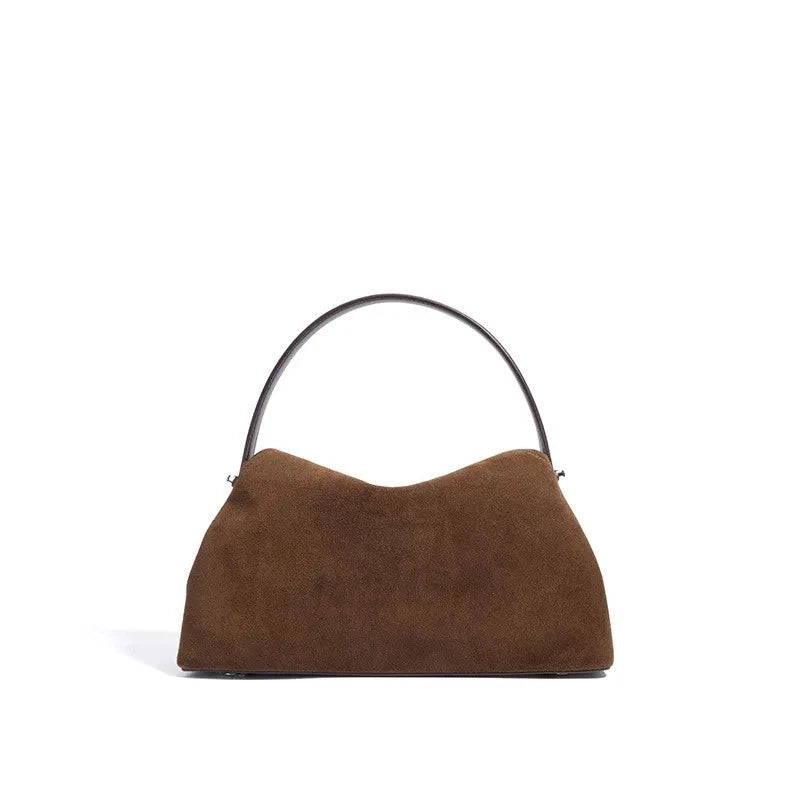 Luxury Suede Cowhide Leather Shoulder Bag