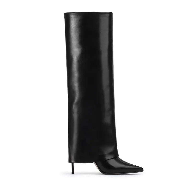 Women's Knee-High Leather Boots – Sexy & Elegant Heels

