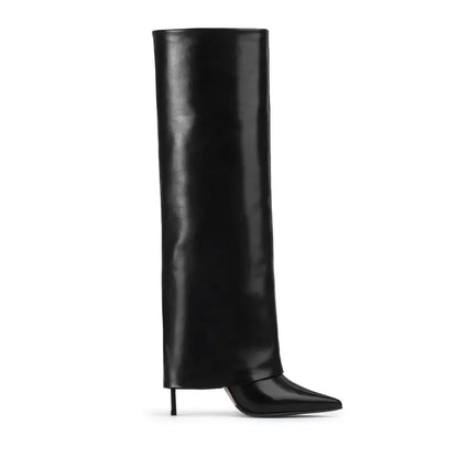 Women's Knee-High Leather Boots – Sexy & Elegant Heels

