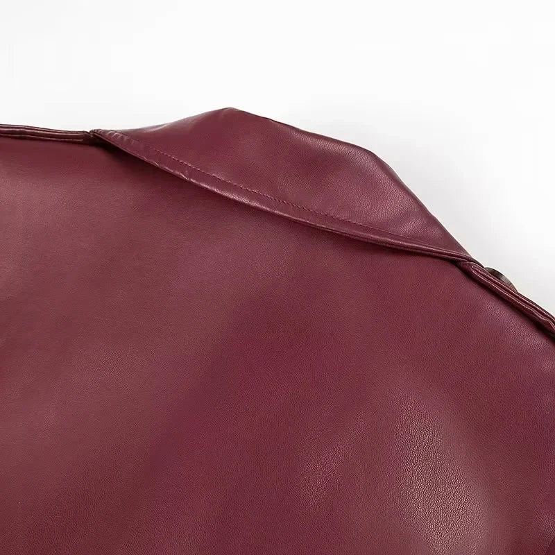 Women's Luxury Vegan Leather Trench Coat