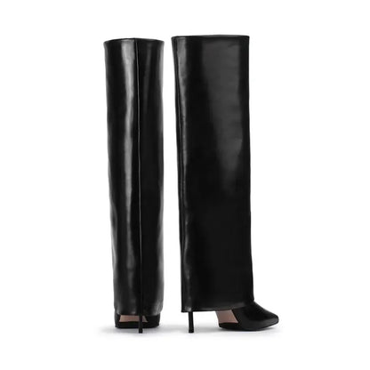 Women's Knee-High Leather Boots – Sexy & Elegant Heels