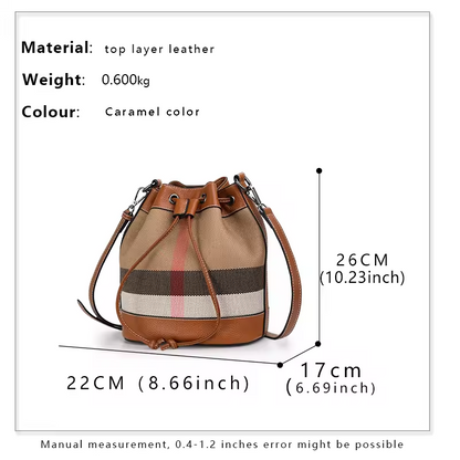 Cowhide Classic One-Shoulder Crossbody Bag