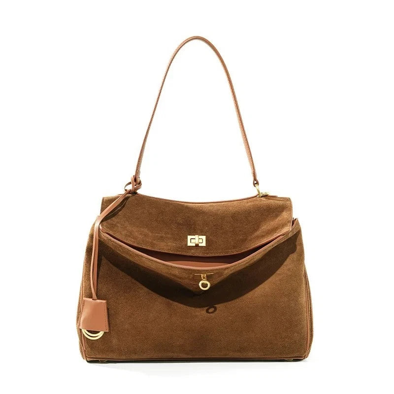 Autumn Winter Women’s Genuine Suede Leather Tote Bag