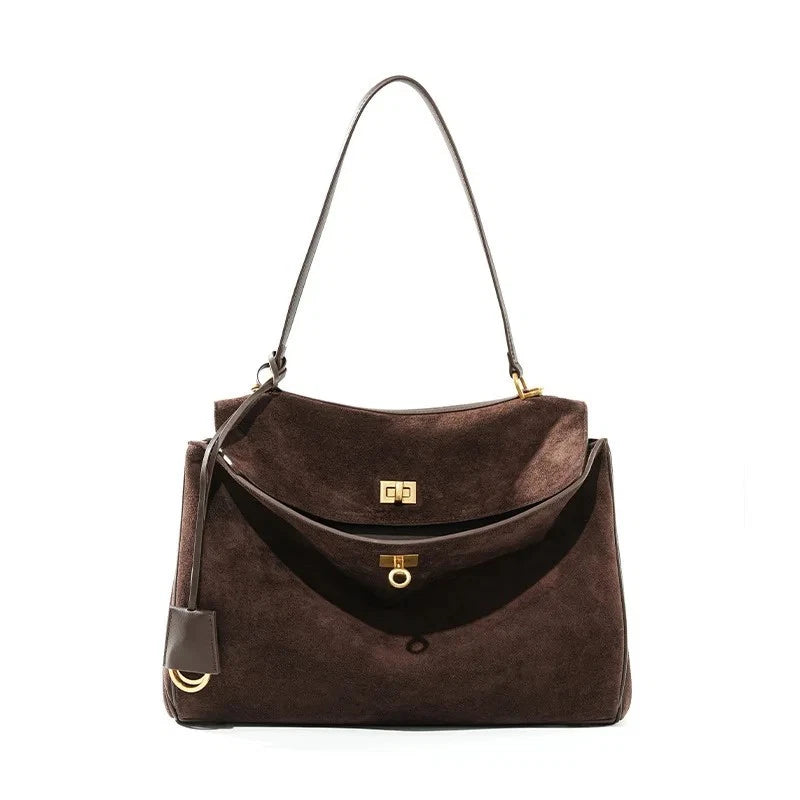 Autumn Winter Women’s Genuine Suede Leather Tote Bag