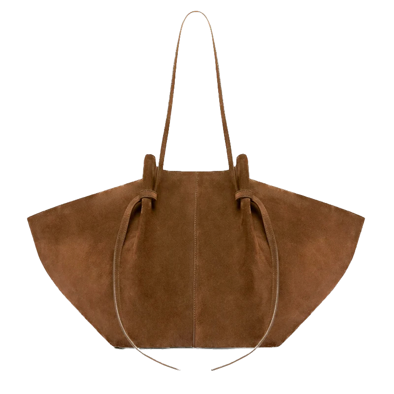 Large Suede Tote Bag | Luxury Designer Handbag for Women