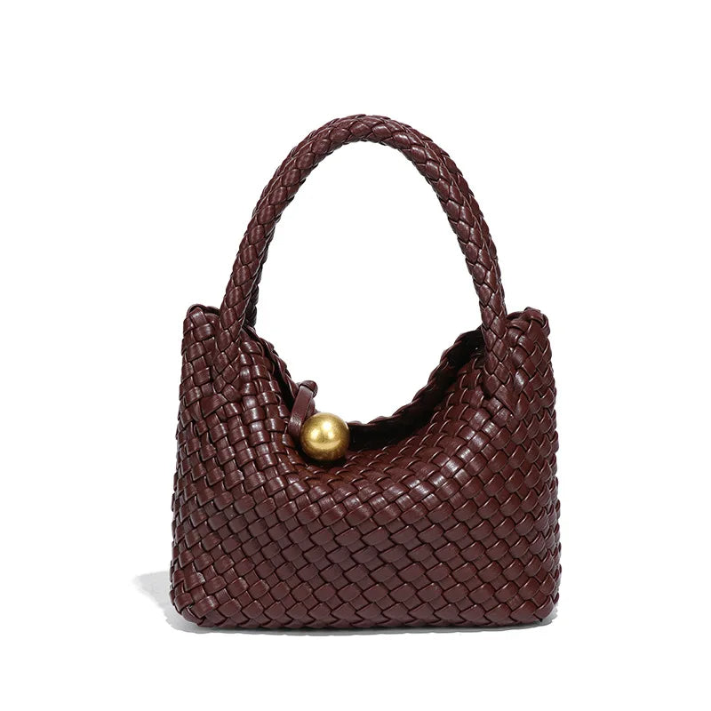 Woven Shoulder Bag – Chic Vegan Leather Crossbody Tote