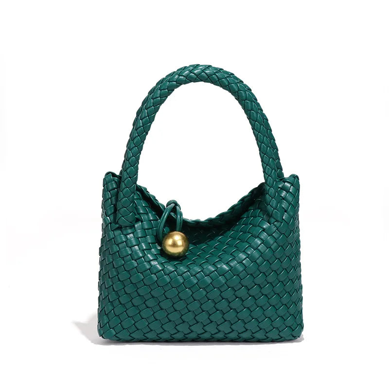 Woven Shoulder Bag – Chic Vegan Leather Crossbody Tote