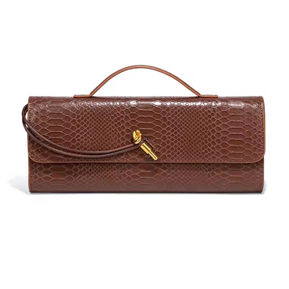Long Purse Pu Crocodile Pattern Crossbody Shoulder Bags