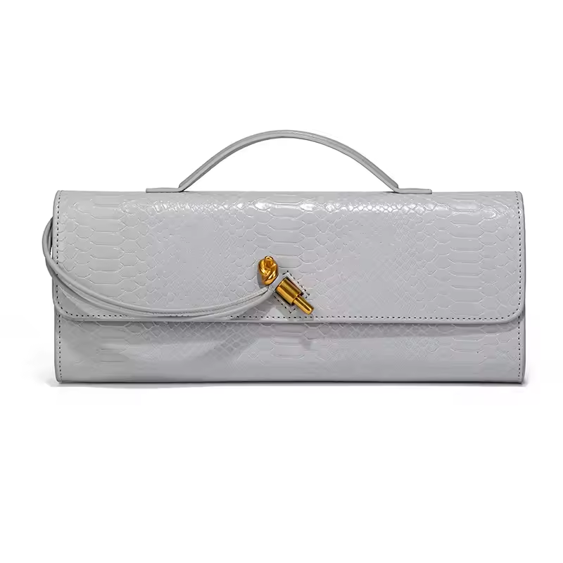 Long Purse Pu Crocodile Pattern Crossbody Shoulder Bags