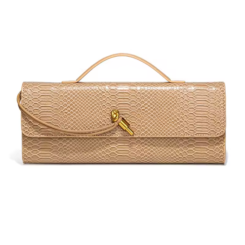 Long Purse Pu Crocodile Pattern Crossbody Shoulder Bags