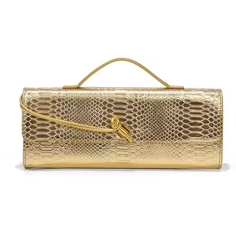 Long Purse Pu Crocodile Pattern Crossbody Shoulder Bags