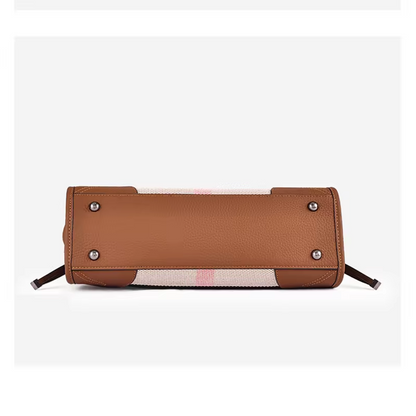 Checkered Canvas Crossbody Bag – Stylish & Practical