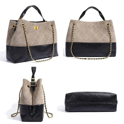 Genuine Suede Leather Shoulder Bag