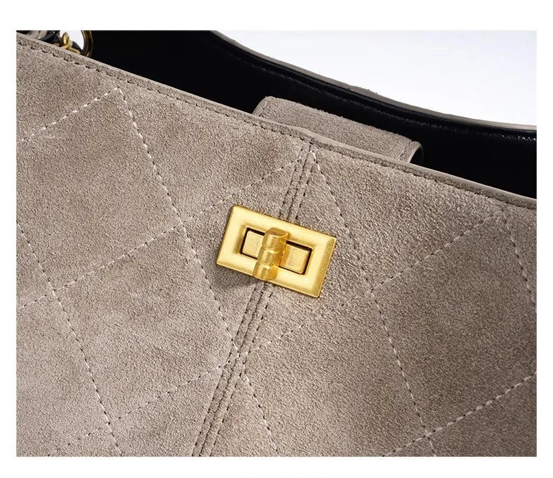 Genuine Suede Leather Shoulder Bag