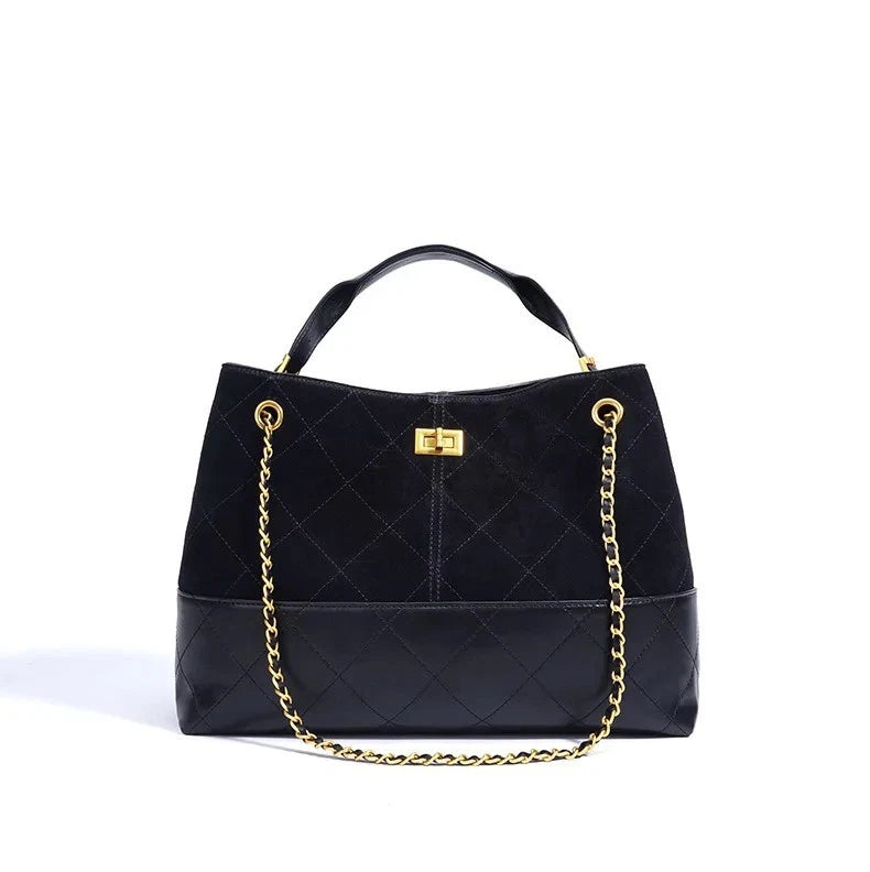 Genuine Suede Leather Shoulder Bag