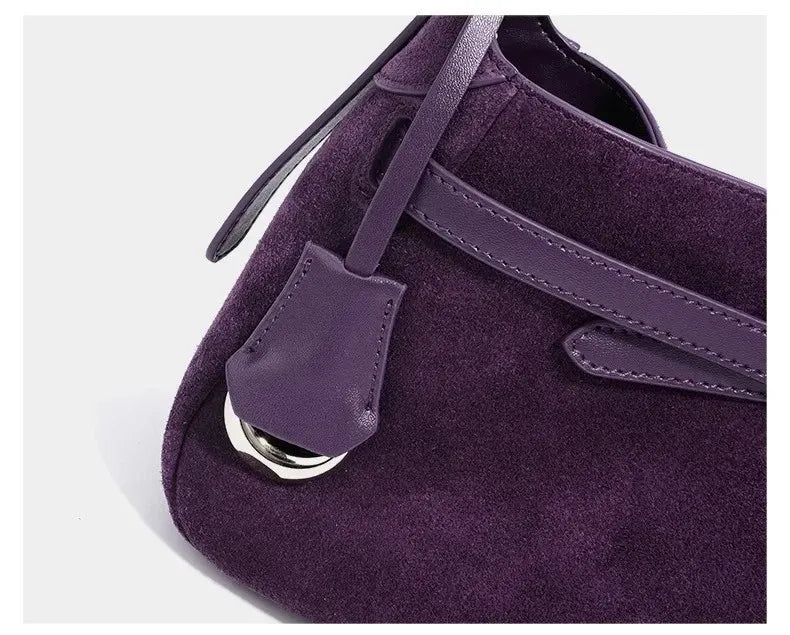 Luxury Suede Cowhide Shoulder Bag