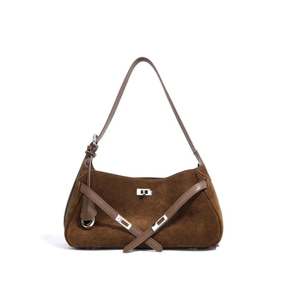 Luxury Suede Cowhide Shoulder Bag