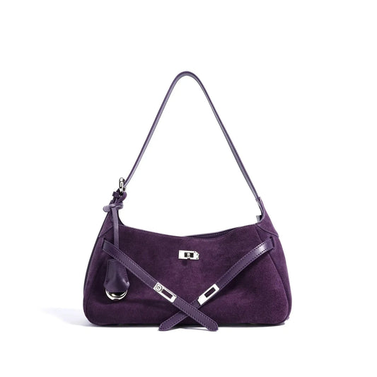 Luxury Suede Cowhide Shoulder Bag