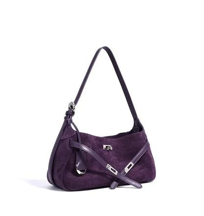 Luxury Suede Cowhide Shoulder Bag