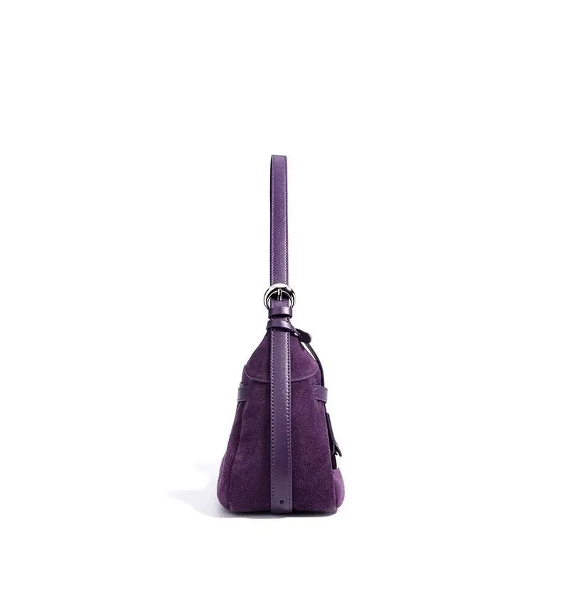 Luxury Suede Cowhide Shoulder Bag