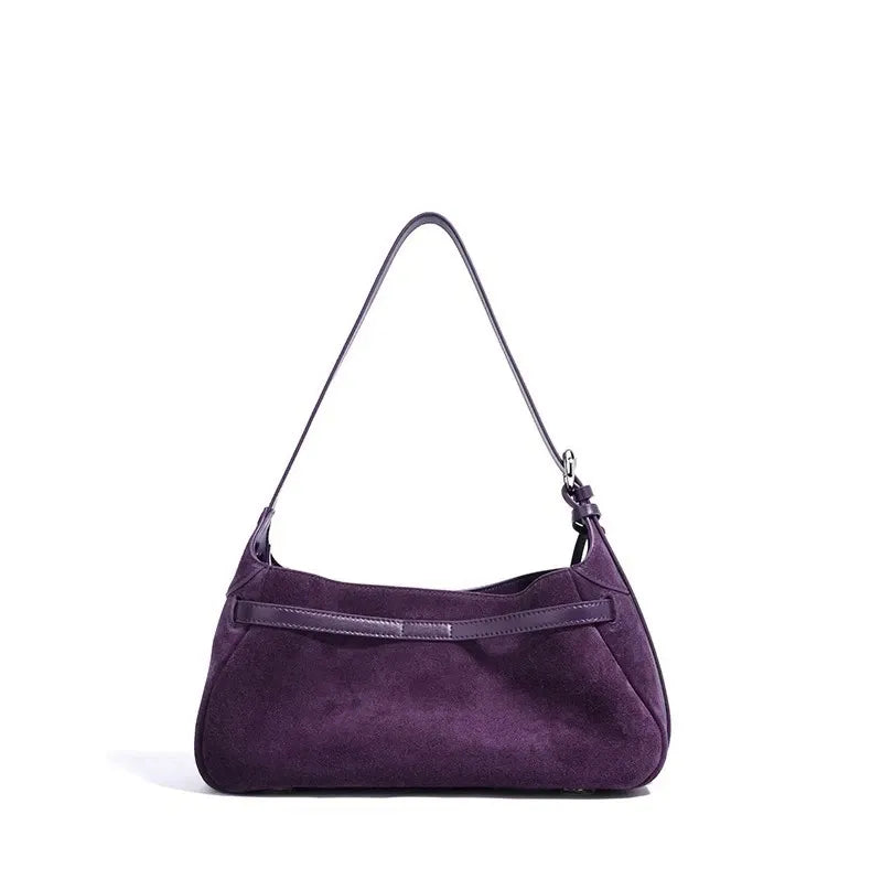 Luxury Suede Cowhide Shoulder Bag