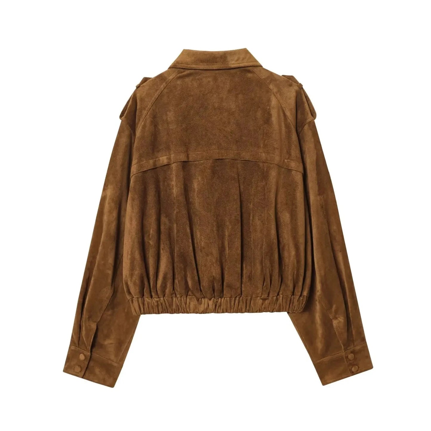 Long Sleeve Lapel Collar Jacket For Women