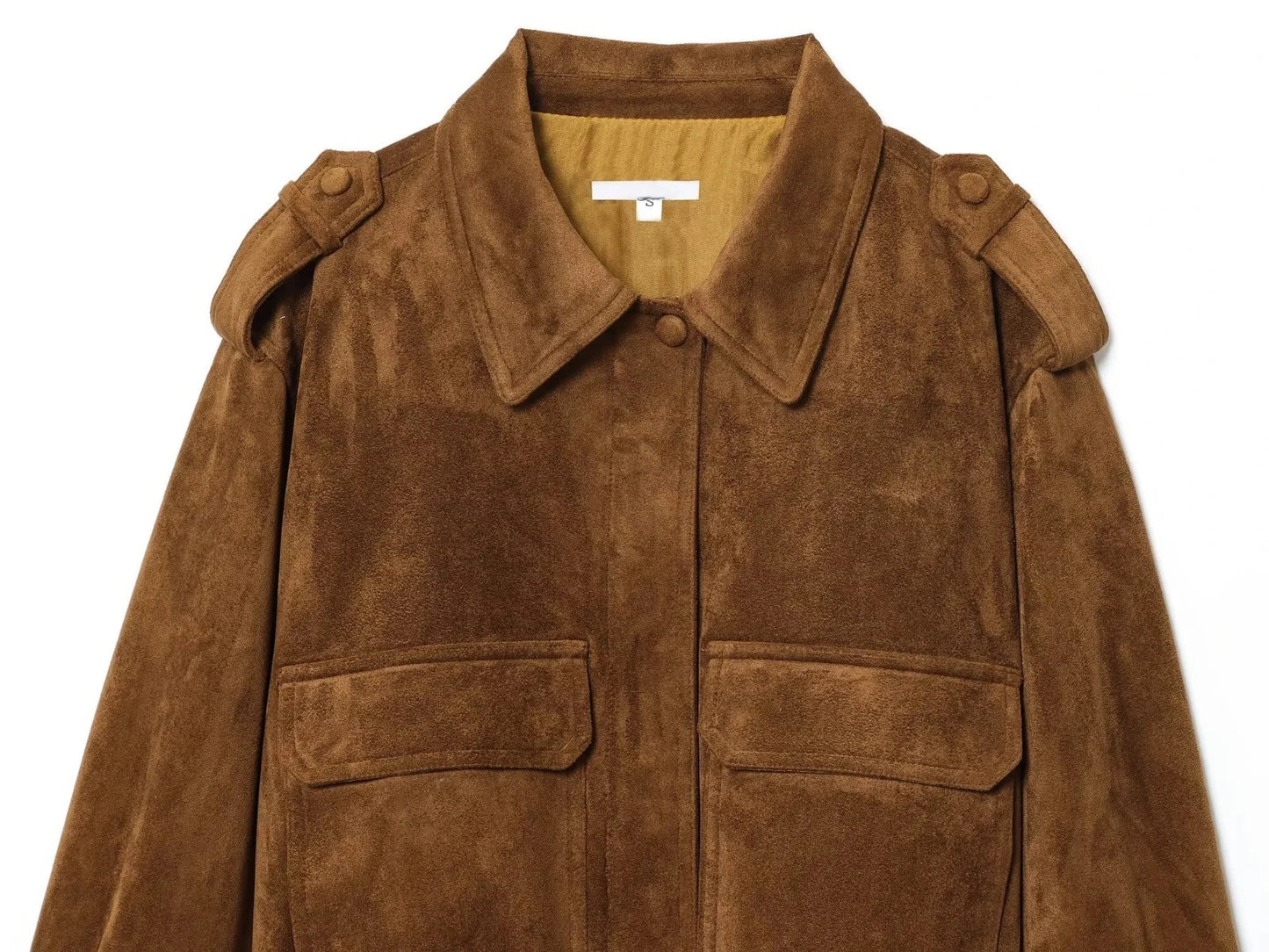 Long Sleeve Lapel Collar Jacket For Women