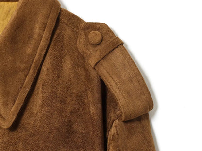 Long Sleeve Lapel Collar Jacket For Women