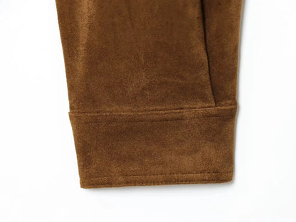 Long Sleeve Lapel Collar Jacket For Women