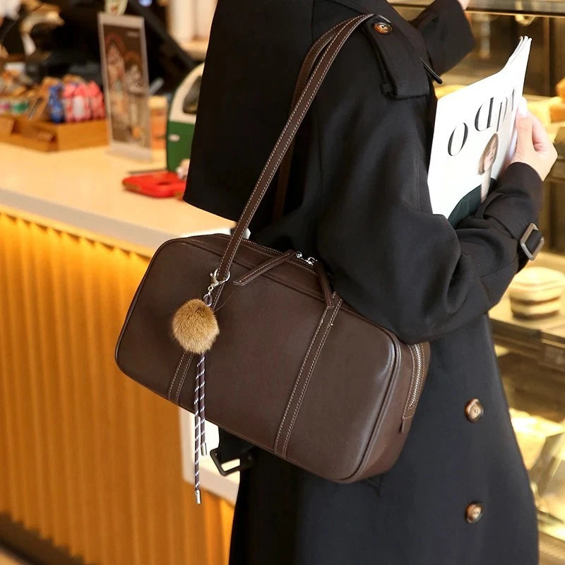 Luxury Genuine Cow Leather Shoulder Bag