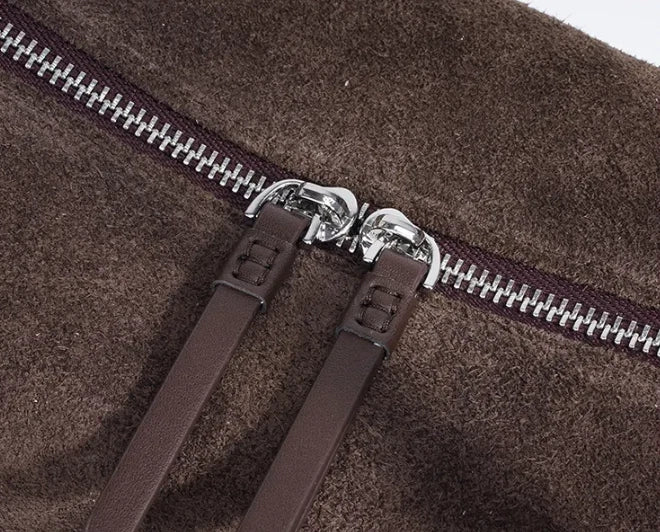 Luxury Suede Leather Crossbody Shoulder Bag